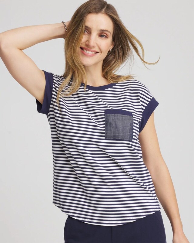 Zenergy UPF Striped Tee - image 1